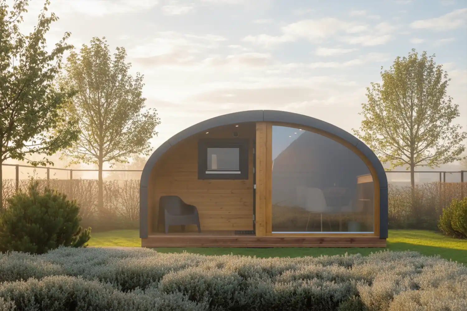 ticra outdoor glamping camping pod panorama